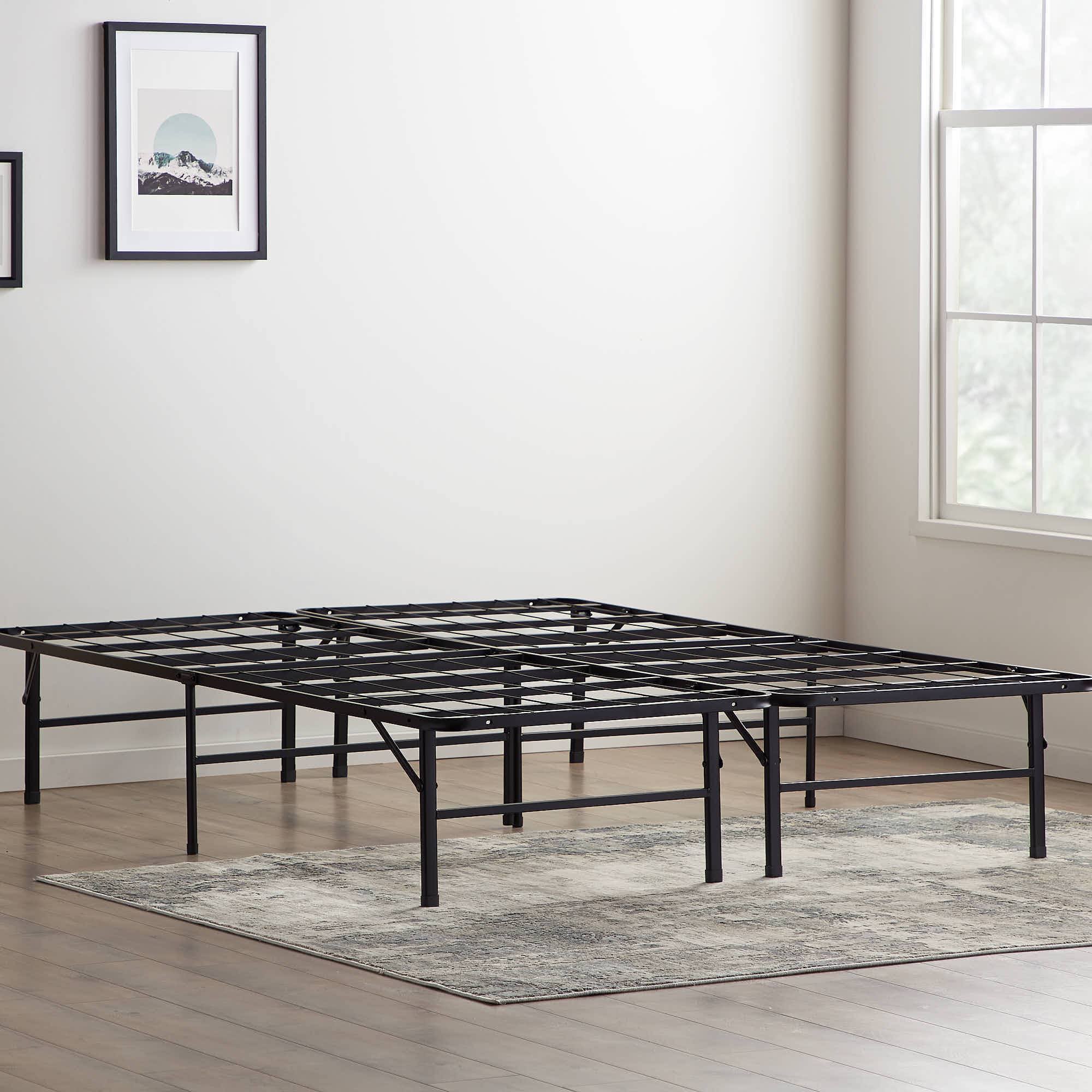 Lucid Comfort Collection Platform Bed Frame King Black